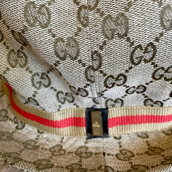 Rare Vintage Gucci Women’s Fedora Bucket Hat, Cloth, w GG monogram. Small - Picture 2 of 9